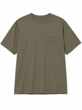 Lululemon Men's Olive Pocket T-Shirt Crew Neck Short Sleeve Cotton Blend Size L